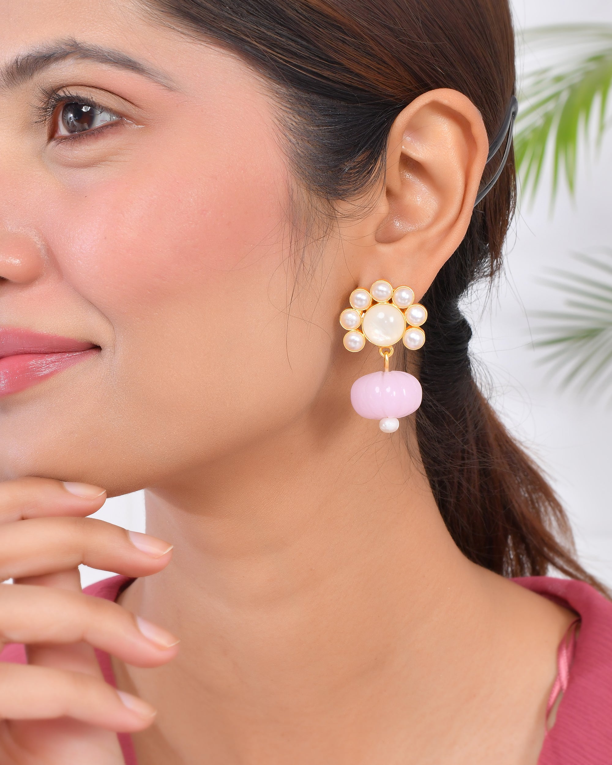 PINK MELON EARRINGS